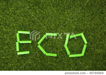 Recycling concept, Garbage for recycling with recycling symbol. Environmental protection concept photo. 095 48789869