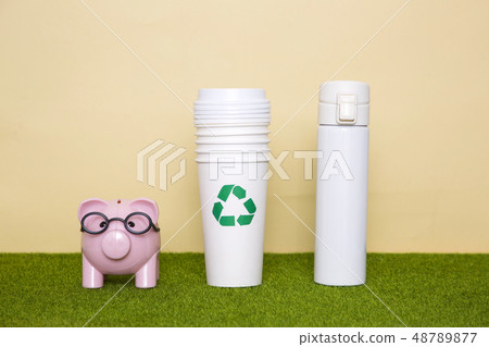 Recycling concept, Garbage for recycling with recycling symbol. Environmental protection concept photo. 111 Recycling concept, Garbage for recycling with recycling symbol. Environmental protection concept photo. 111 48789877