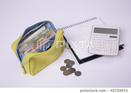 Household budget concept, home budget planning expenses and target money saving props photo 295 48789935