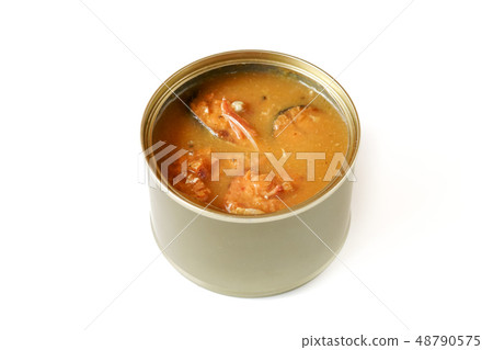 用味噌煮的罐頭 用味噌煮的罐頭 48790575