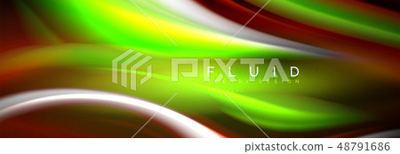 Fluid colors mixing glowing neon wave background, holographic texture Fluid colors mixing glowing neon wave background, holographic texture 48791686