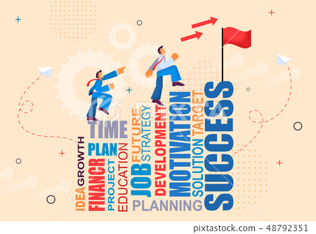 Flat Banner Success Ideas Work Strategy Plans. Flat Banner Success Ideas Work Strategy Plans. 48792351