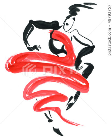 Flamenco. Beautiful Dancing Woman Flamenco. Beautiful Dancing Woman 48793757