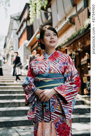 local japanese woman in sannen zaka street local japanese woman in sannen zaka street 48794460