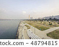 Hangang River Park evening landscape Seoul Korea 48794815