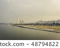 Hangang River Park evening landscape Seoul Korea 48794822