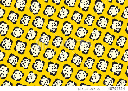 Jaguar seamless texture. Tropical animal tile 48794834