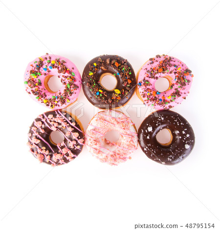 donut or donut with concept on a background. donut or donut with concept on a background. 48795154