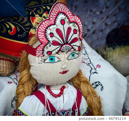 Original toy: handmade doll made of fabric. Original toy: handmade doll made of fabric. 48795214