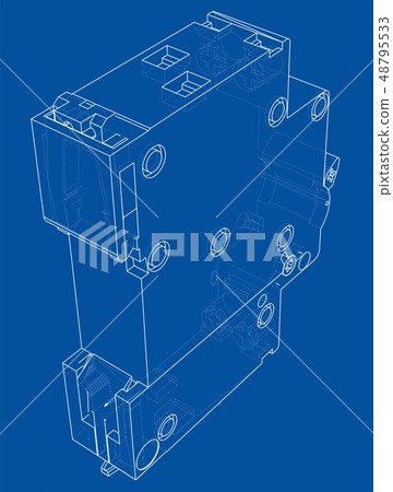 Automatic circuit breaker concept. Vector 48795533