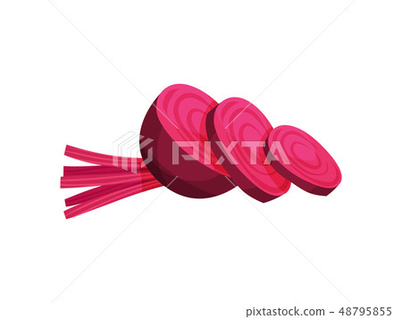 Beet cut on white background. Beetroot concept. 48795855