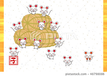 新年賀卡 新年賀卡 48798086