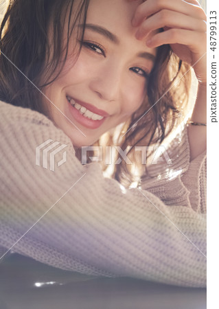 Beautiful woman portrait 48799113