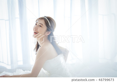 美麗的女人婚禮肖像 48799673