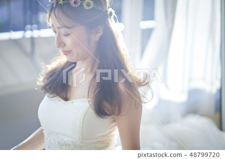 美麗的女人婚禮肖像 48799720