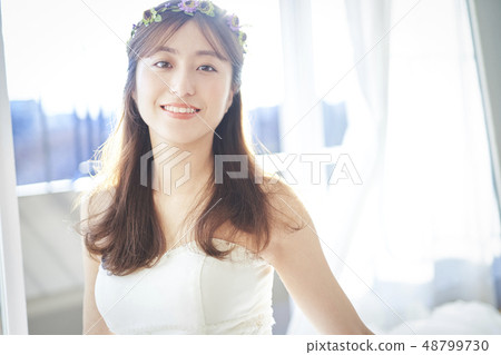 美麗的女人婚禮肖像 48799730
