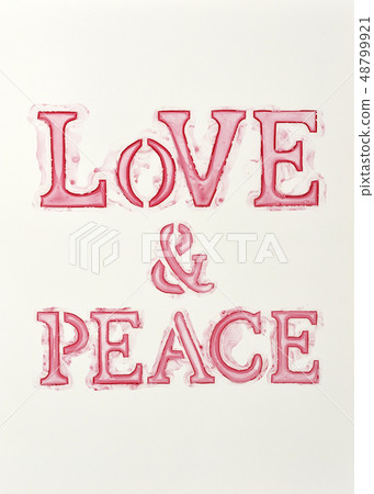 Letter Background Material Love Peace English Stock Photo