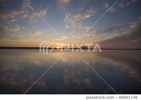 Sunset sky reflection 48801146