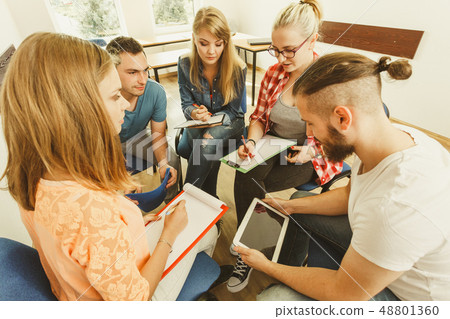 Group of people students working together 48801360