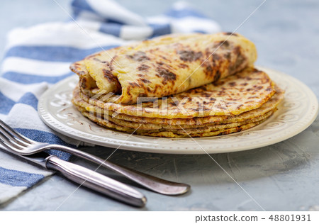 Delicious Norwegian potato pancakes lefse. Delicious Norwegian potato pancakes lefse. 48801931