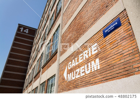 Traditional Zlin red brick building exterior, Bata Traditional Zlin red brick building exterior, Bata 48802175