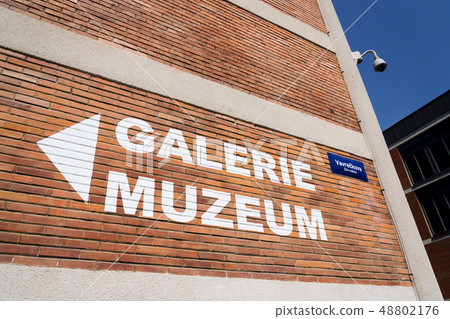 Traditional Zlin red brick building exterior, Bata Traditional Zlin red brick building exterior, Bata 48802176