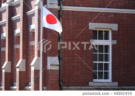 Imperial Guard Old Government Building and Hinomaru Imperial Guard Old Government Building and Hinomaru 48802459