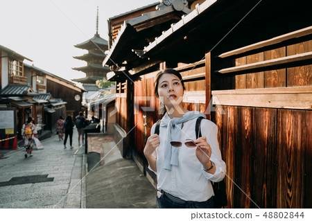 traveler holding sunglasses in sannen zaka street traveler holding sunglasses in sannen zaka street 48802844