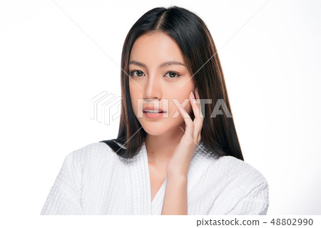 Beautiful Young asian Woman with Clean Fresh Skin 48802990