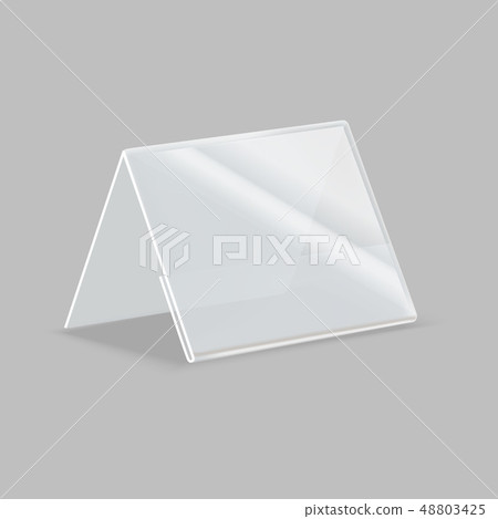 Realistic Detailed 3d Empty Plastic Holder. Vector 48803425