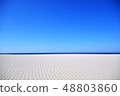 Blue sky and sandy beach 48803860