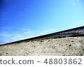 Blue sky and sandy beach 48803862
