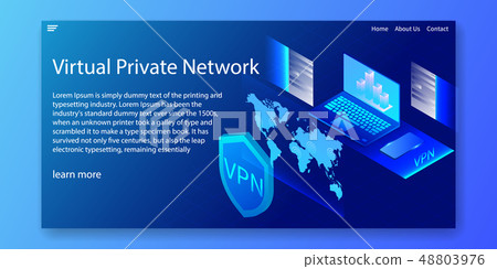 Isometric VPN Concept, Virtual private network 48803976