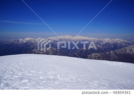從Arashima火山頂部的白山 48804361