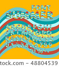 Summer vector font modern typography for decoration, logo, poster, t-shirt, book, card, sale banner 48804539