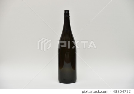 Japanese sake black bottle 48804752