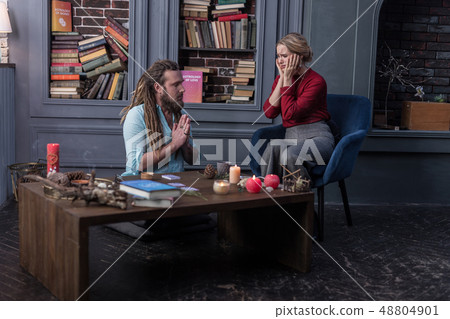 Cheerless young woman having problems in life Cheerless young woman having problems in life 48804901