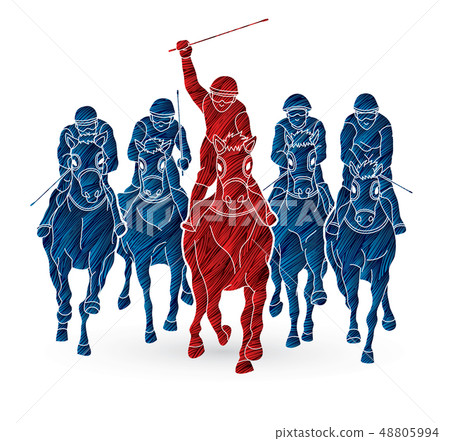 Riding horse Race horse Jockey Equestrian vector 48805994