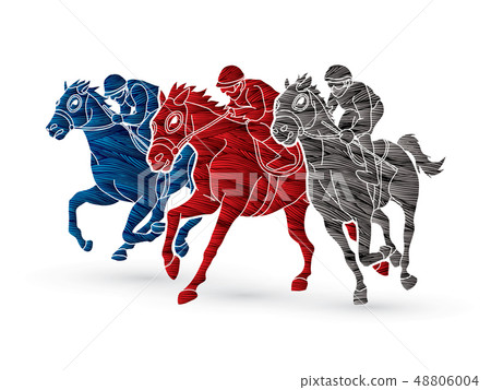 Riding horse Race horse Jockey Equestrian vector Riding horse Race horse Jockey Equestrian vector 48806004