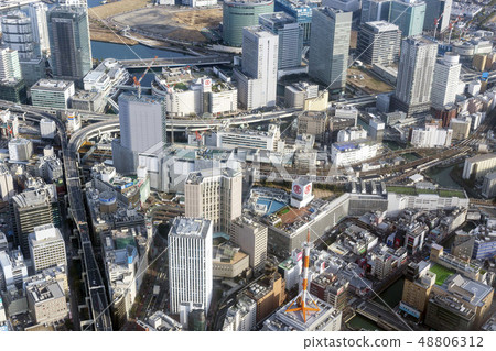 Aerial view near Yokohama Station 48806312