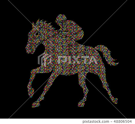 Horse racing Jockey riding horse Horseman vector Horse racing Jockey riding horse Horseman vector 48806504