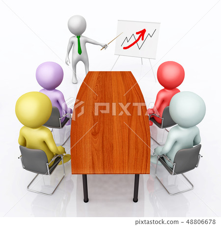 Business presentation with 3D figures Business presentation with 3D figures 48806678