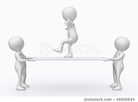 Balancing act with 3D figures 48806684