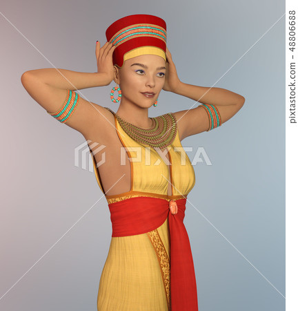3D woman in Cleopatra costume 3D woman in Cleopatra costume 48806688