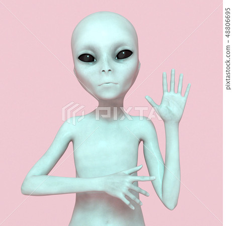 Alien greeting 48806695