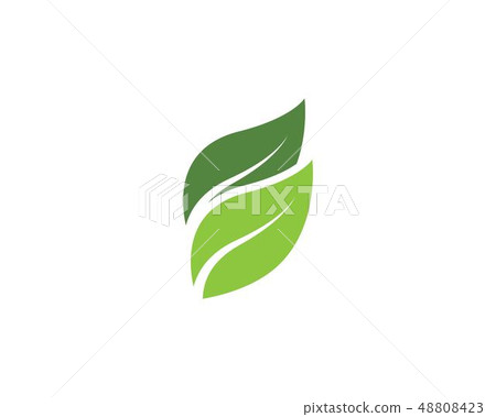 green leaf ecology nature vector icon - Stock Illustration [48808423 ...