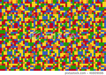 Multicolor abstract plastic constructor seamless Multicolor abstract plastic constructor seamless 48809086