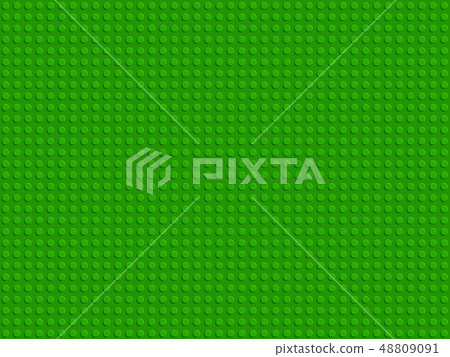 Green plastic constructor blocks plate seamless Green plastic constructor blocks plate seamless 48809091