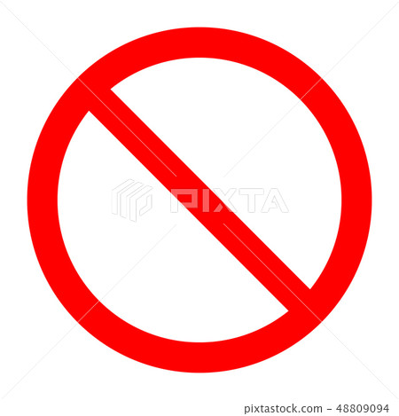 Forbidden prohibition sign template 48809094