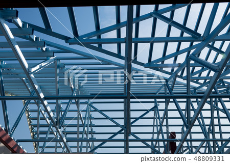 Structure of steel roof frame for building 48809331